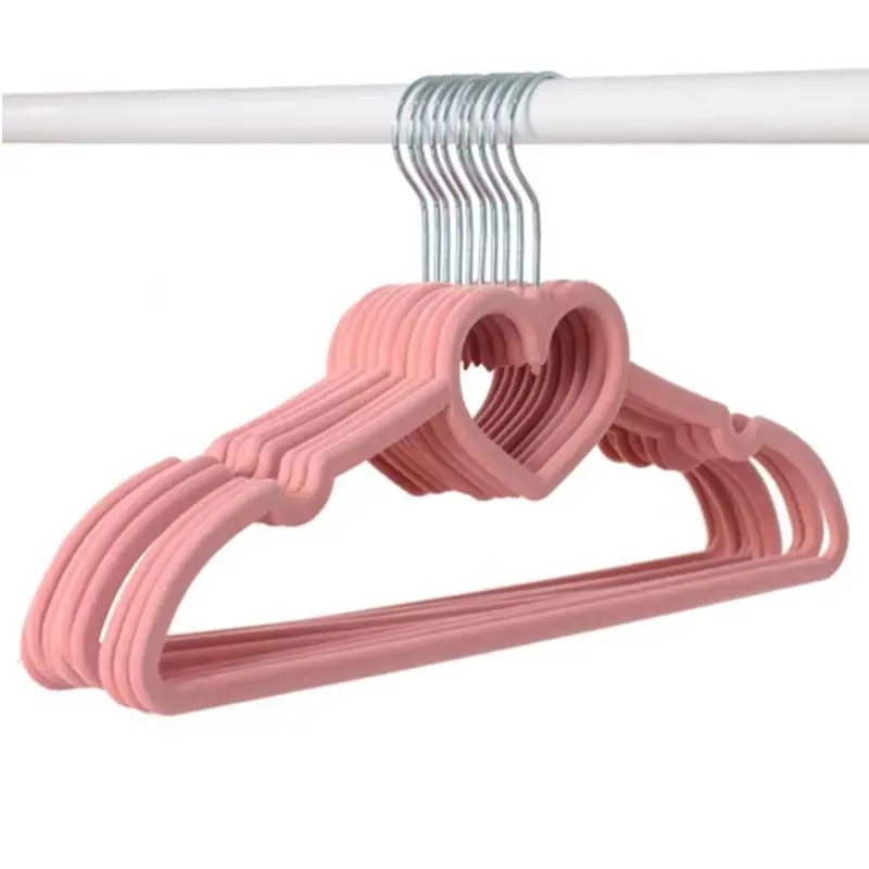 

10PCS/LOT Clothes Hangers Velvet Hangers for Clothes Flock Non Slip Velvet Suit Storage wardrobe home clothing store organizatio