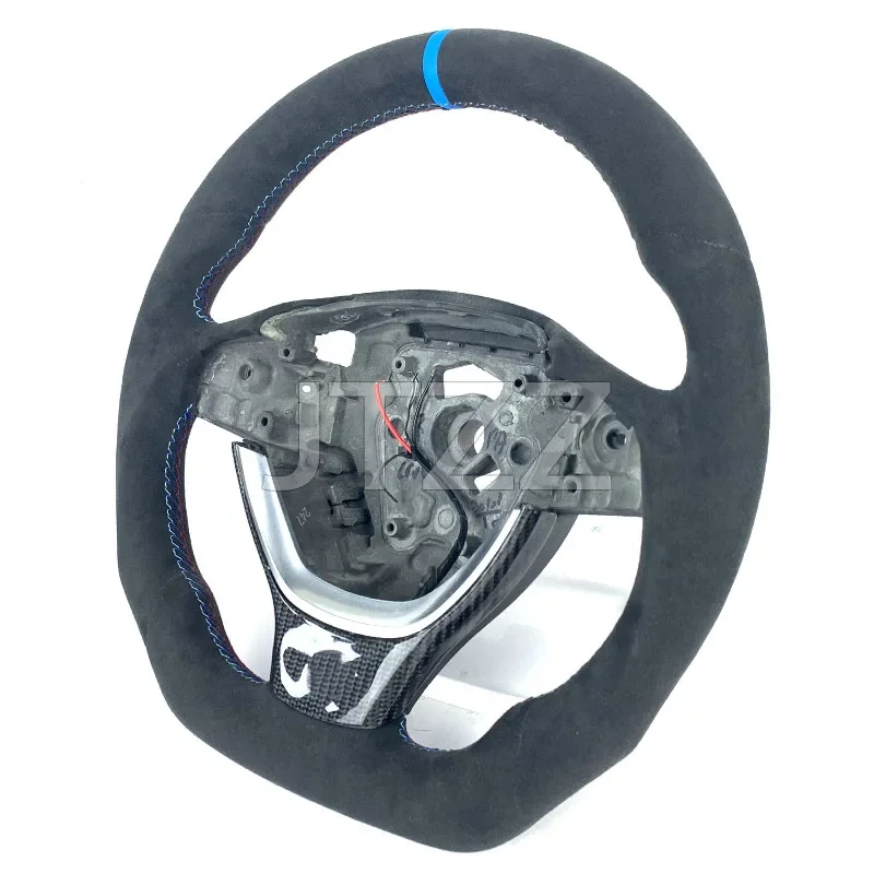 suede steering wheel with carbon fiber decorative cover style custom car steering wheel