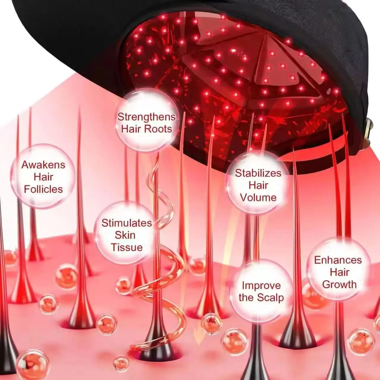 

212PCS Diodes Laser Helmet Hair Growth Treatment Hat Device