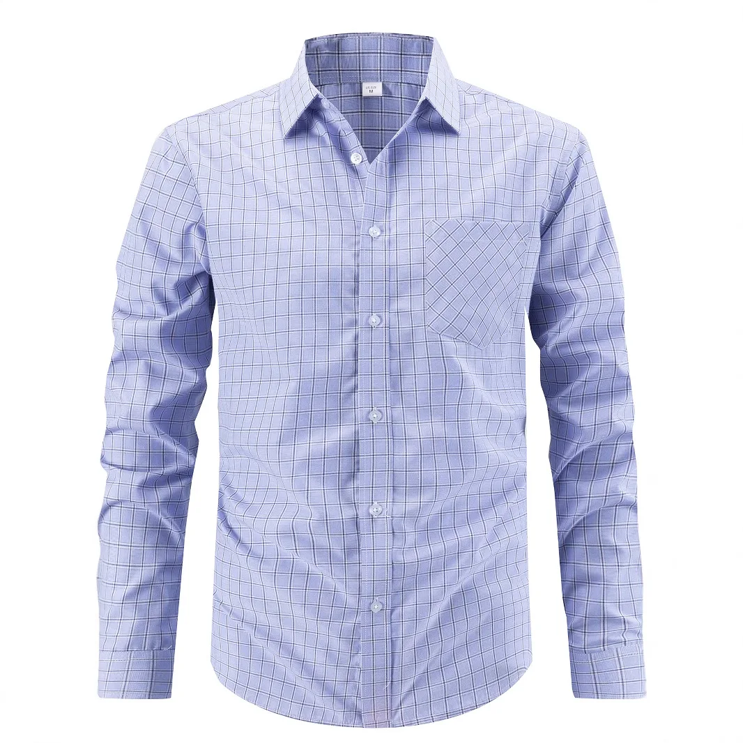 

Men's Business Casual Multi-color Commuter Lapel Plaid Top Lining