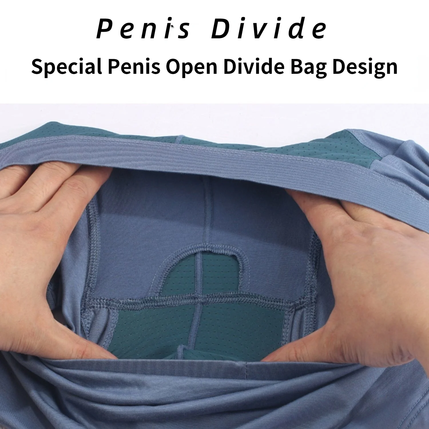 Man Breathable Boxers Penis Divide Underwear Open Hole Penis Pocket Anti Bacteria Sexy Lingerie Avoid Scrotal Eczema Briefs Gay