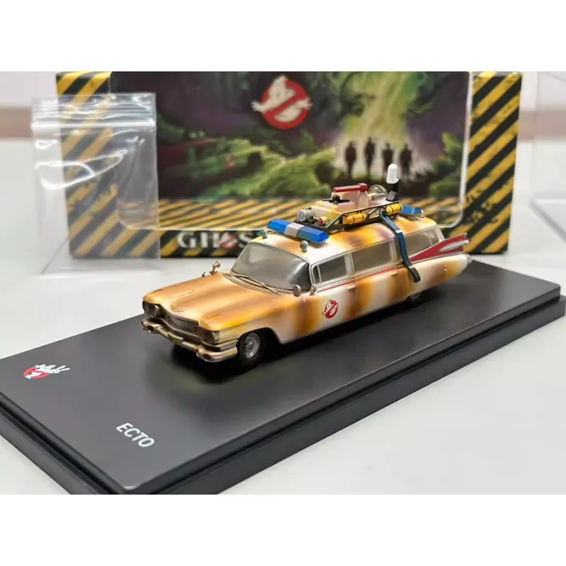 

YS Diecast Масштабная модель Ecto-1 первого поколения 1:64, литая под давлением, из сплава, коллекционная, сувенир, подарок на праздник, для демонстрации