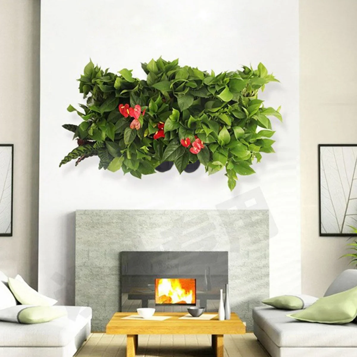 

2 PCS Indoor Plant Pots Wall Hanging Planting Bag Pocket Planter Mounted Vertical Flower Pouches for Walls Black Plants