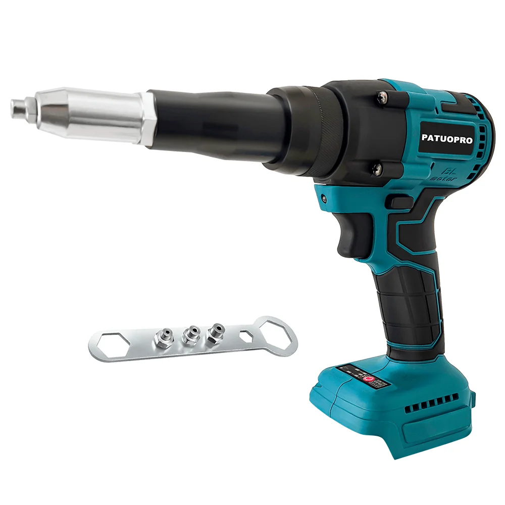 Бесщеточный электрический заклепочный пистолет, аккумуляторный пистолет для заклепок и гаек, дрель, автоматические клепальные инструменты для батареи Makita 18 В (без батареи)