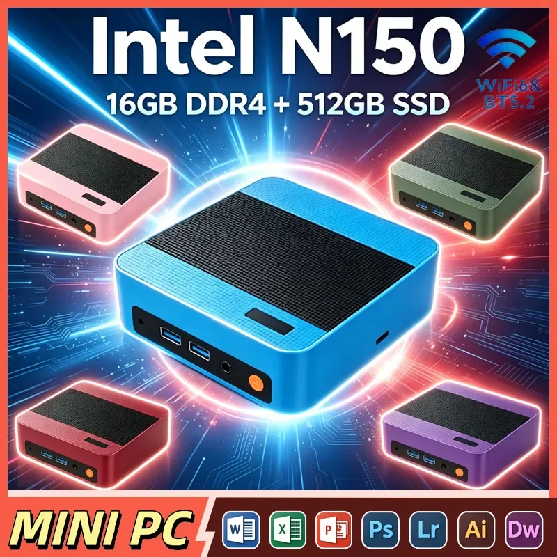 2026-intel-n150-portable-mini-pc-4c4t-36ghz-16gb-m2-nvme-ssd-512gb-triple-4k-wifi6-bt52-silent-cooling-office-home