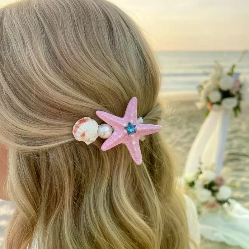 Star Fashion Side Clip Women Hairpin Hairgrip Korean Hawaii Holiday Headwear