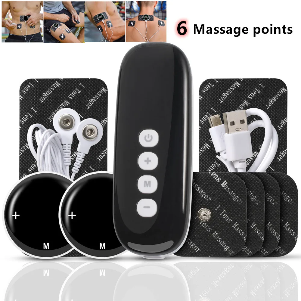 Mini Estimulador Muscular Elétrico Sem Fio, Massageador Corporal, Digital Therapy Massagem Ferramenta, Eletroestimulador, Dezenas EMS, K5, Modo 10,