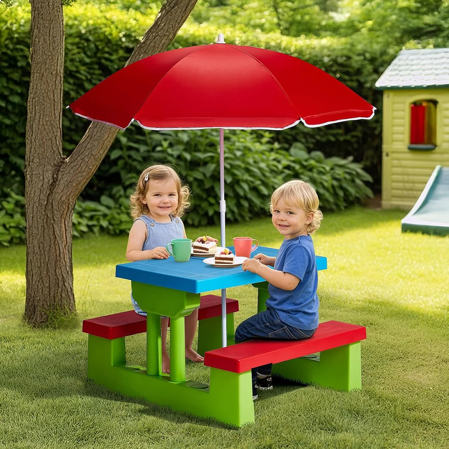 Table de pique-nique pour enfa - Kids Outdoor Umbrella For Table avis et prix