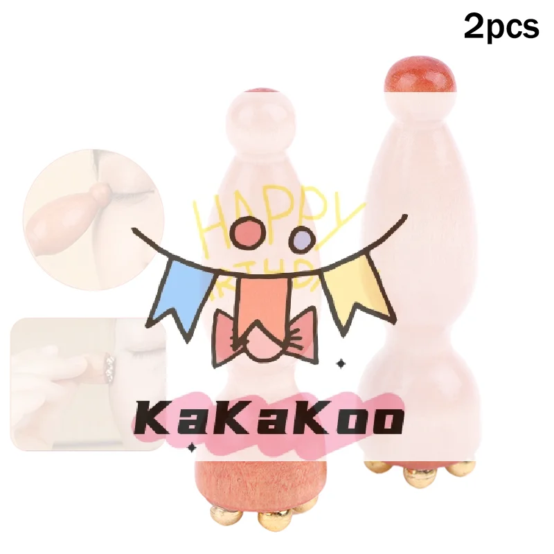 

2Pcs Handheld Lotus Seedpod Beauty Professional Alloy Rosewood Facial GuaSha Tool Eye Relaxation Spot Meridians Acupoint Massage