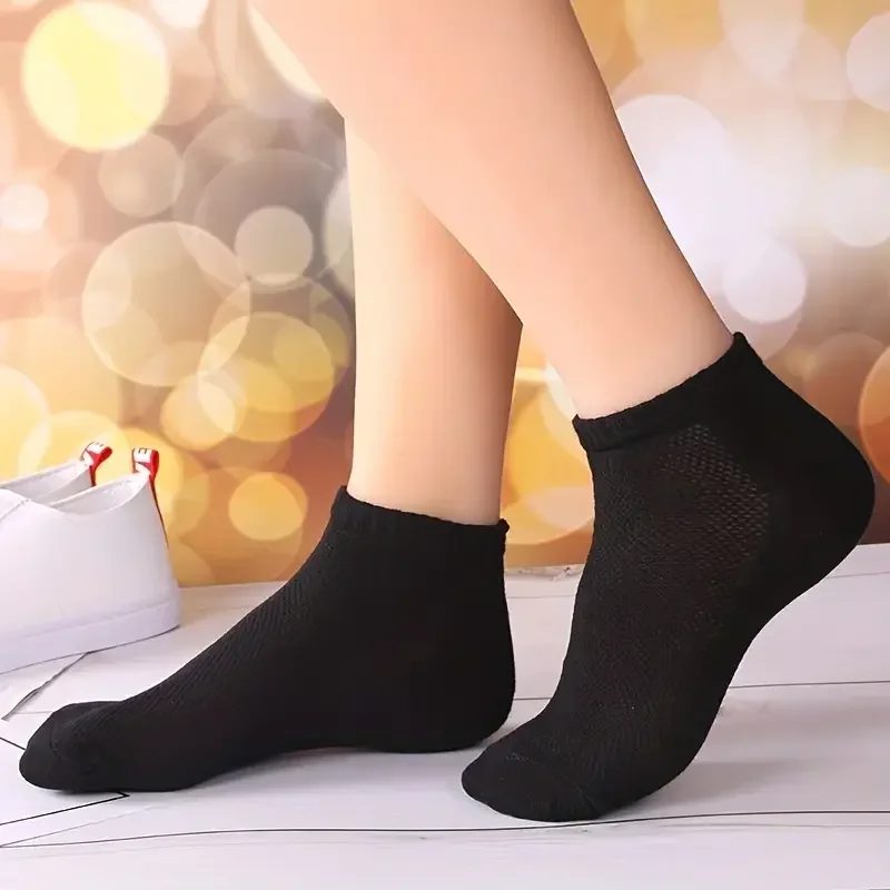 Versatile Mesh Short Socks Comfy & Breathable Ankle Socks Women\'s Stockings & Hosiery