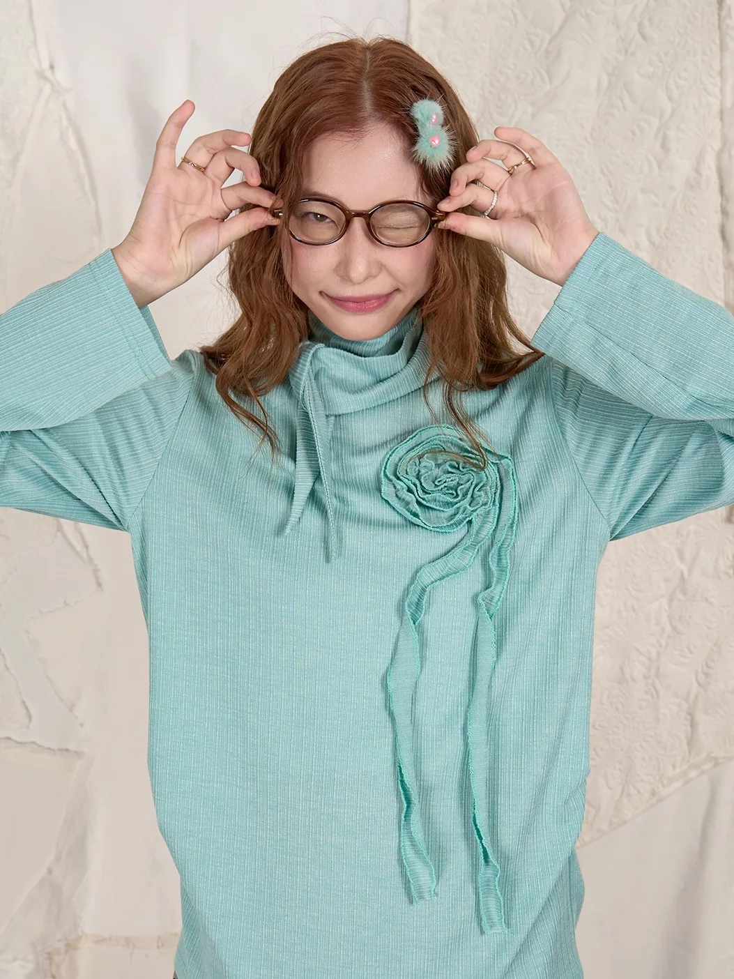 

HsUsE, оригинальный дизайн, длинный све, спиральный кружевной воротник, базовый однотонный женский топ из смеси хлопка и льна