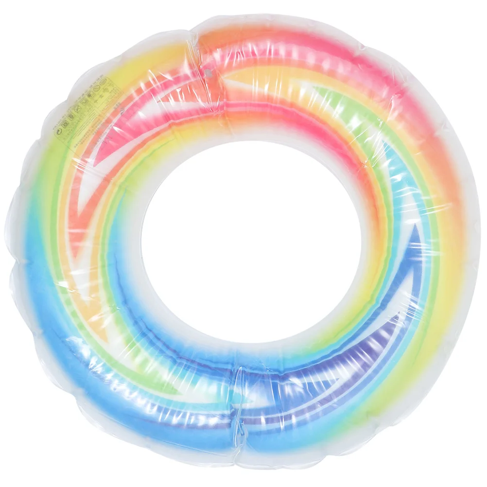 

Rainbow Swim Ring Summer Beach Tube Inflatable Pool Swimming Rings Aldult Party Accessory Float Pvc