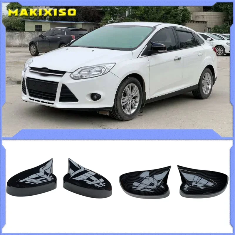 For Ford Focus MK2/MK3 Sedan(DYB) Turnier(DYB) Hatchback Rearview mirror cover Trim Carbon fiber look