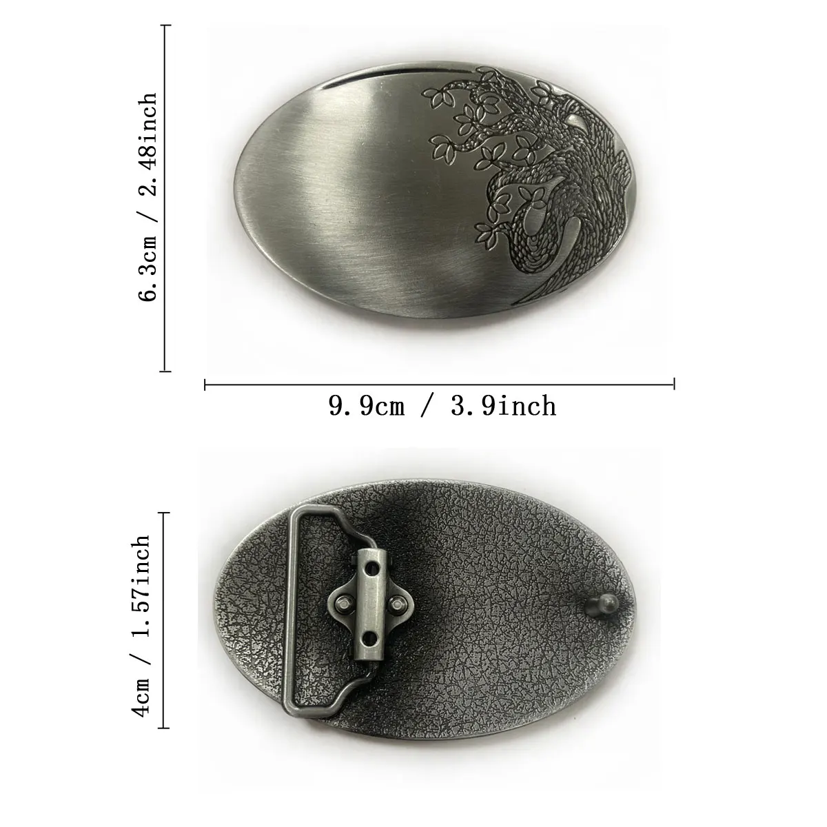 Vintage Oval Tree of Life Belt Buckle Antique Silver Engraved Bonsai Western Cowboy Belt Buckles Unisex Jeans Belt Accessories