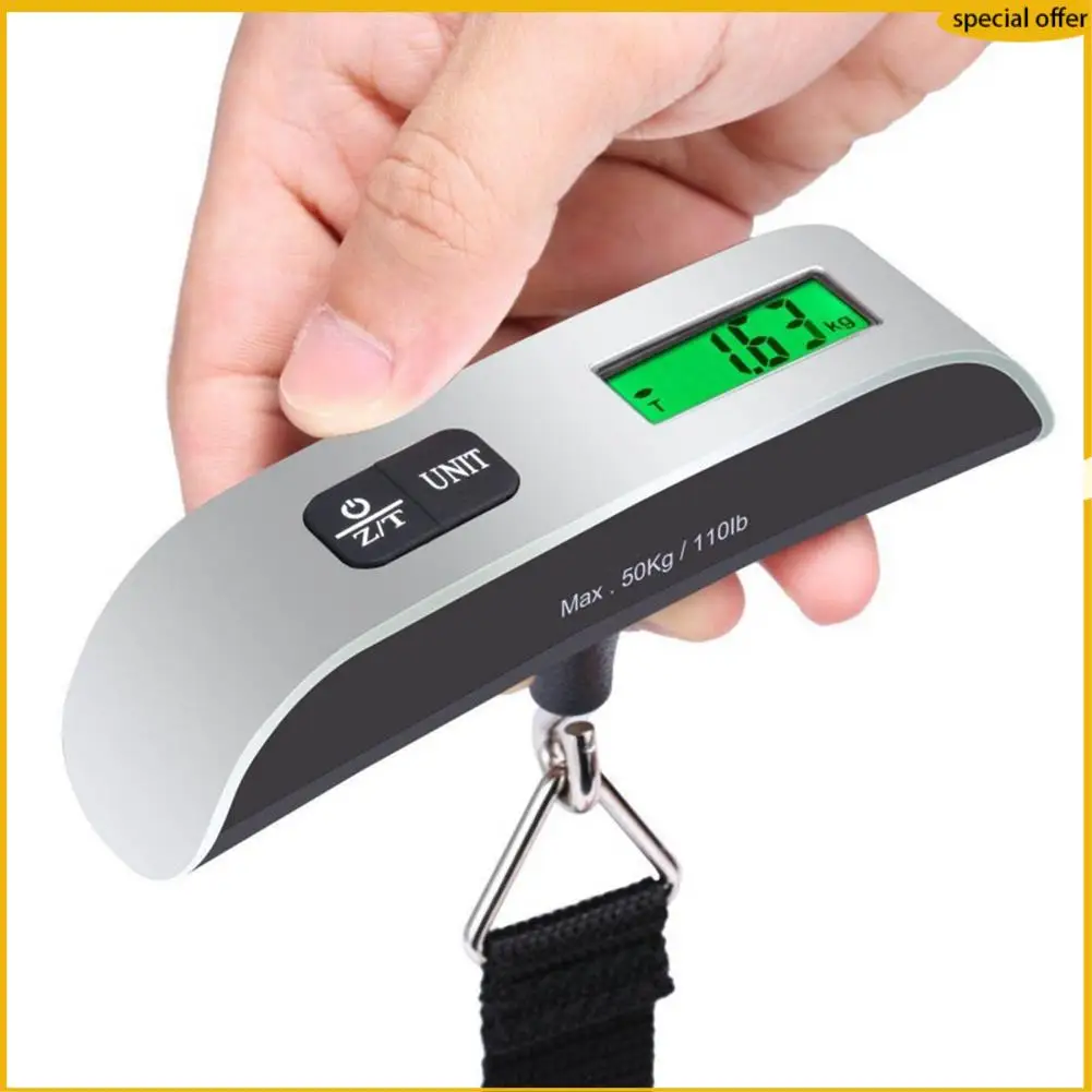

A50I LCD Digital Hanging Scale Luggage Suitcase Baggage Weight Scales With Belt For Electronic Weight Tool 50Kg/110Lb