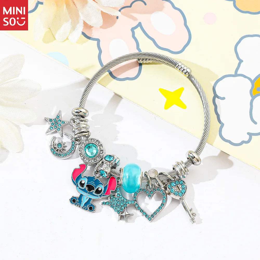 

Stitch Western Cartoon Anime Bracelet - Pandora-style Beads, Alloy Pendant Jewelry