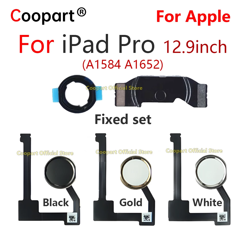 Coopart Home Button Fingerprint Scanner Touch ID Menu Return Home Sensor Flex Cable For iPad Pro 1th 12.9 inch A1584 A1652