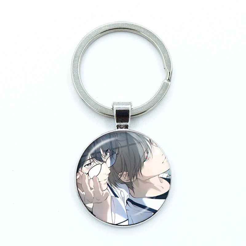 Lost in The Cloud Cartoon Skylar Cirrus Art Glass Pendant Keychain Jewelry Charm Bag Souvenir Key Ring