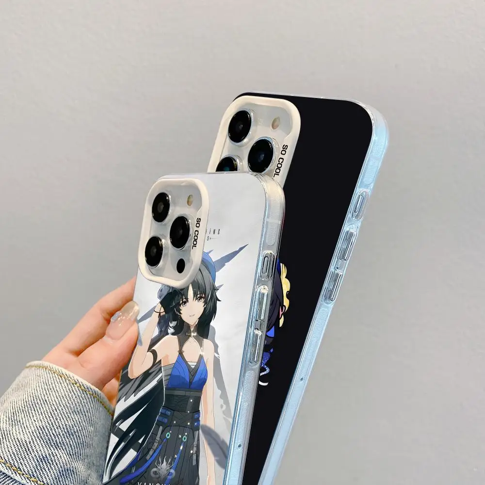 Чехол для телефона Wuthering Waves Yangyang для iPhone 17, 16, 15, 14, 13, 12, 11 X XR XS 8 7 Pro Max Plus, полупрозрачный белый чехол, роскошный