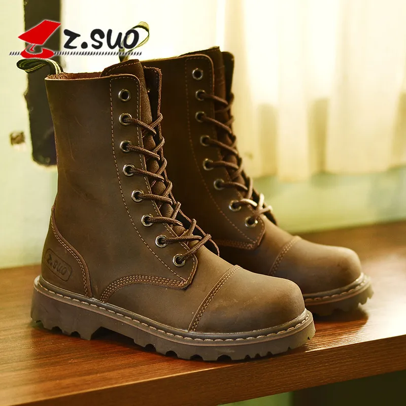 

Leather Motorcycle Boots Waterproof Motorcycle Boots Outdoor Motorcycle Motocross Shoes Moto Vintage Ankle Boots 2Colors