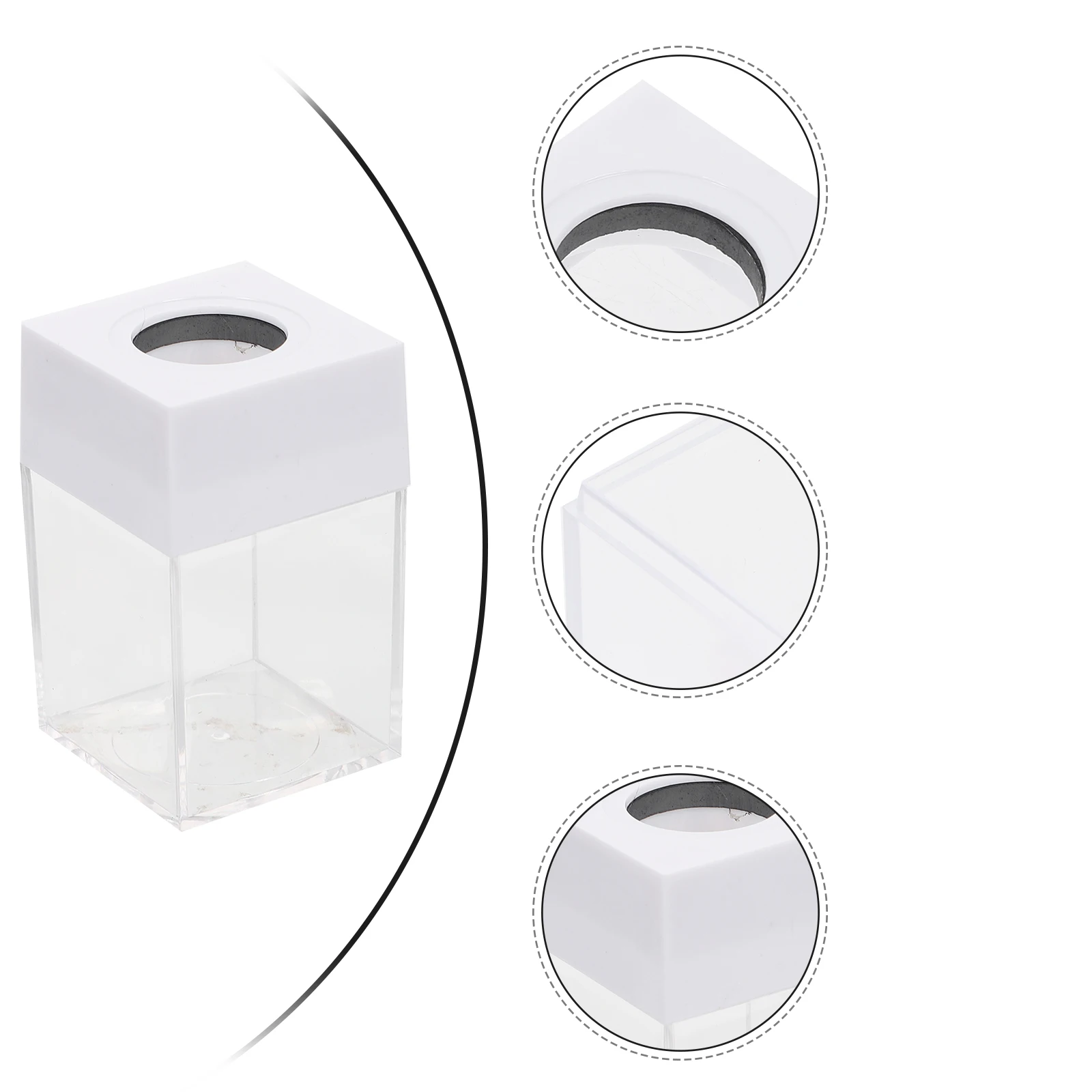 

2pcs Storage Bucket Paper Clip Holders White Square Macaron Color Wear Resistant Safe Long Lasting Material