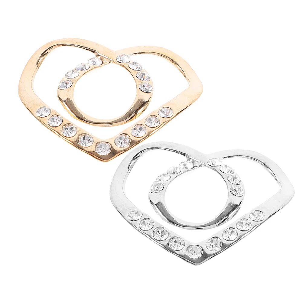 2 قطعة سبائك الزنك وشاح مشبك للملابس تي شيرت التعادل ملحق الصيف الخصر بروش دبوس فستان Cincher كليب وشاح حلقة المشبك