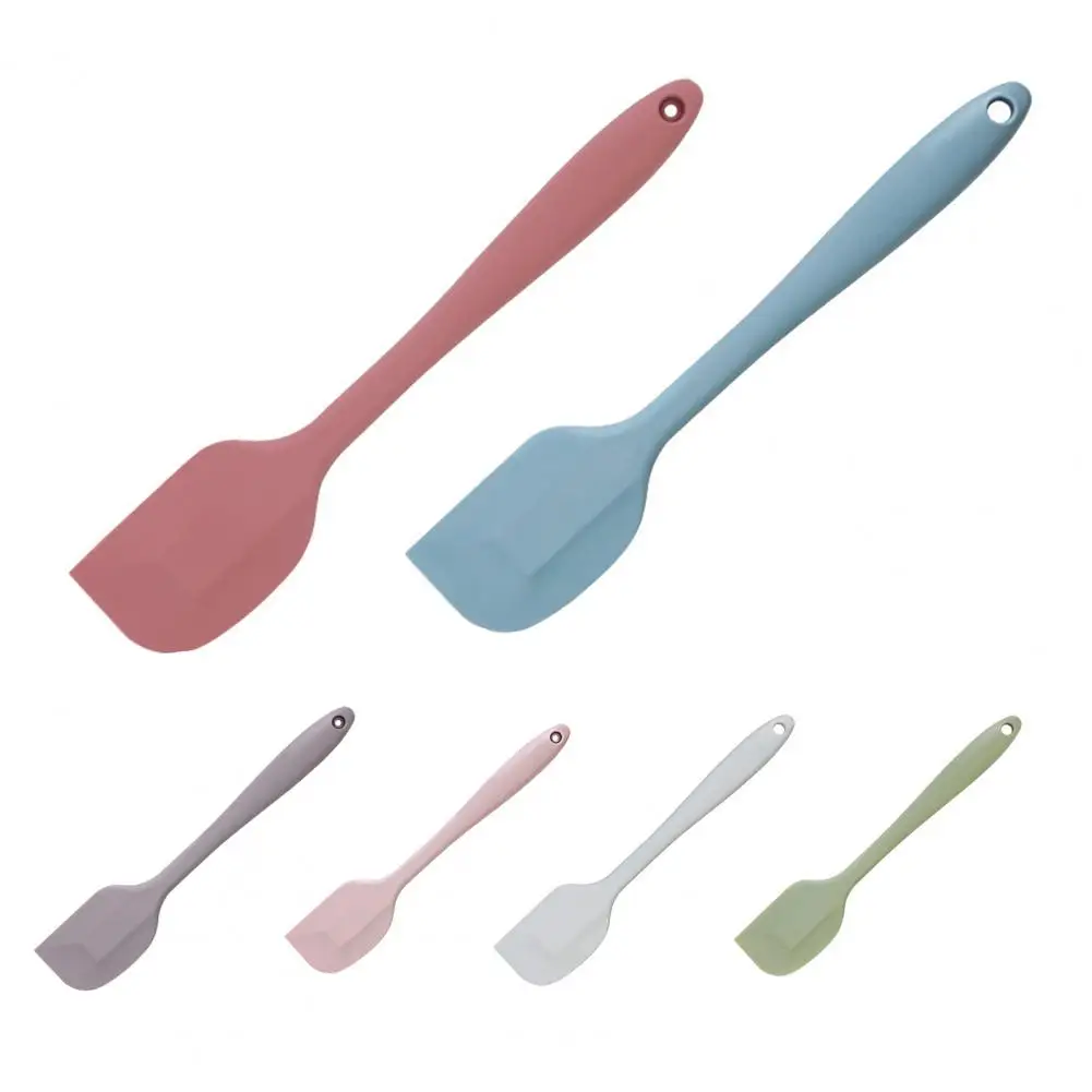 28/21cm Cake Scraper Flexible Silicone Integrated Molding Cream Spatula With Hanging Hole Mixing Butter Cookie Pastry Kitchen