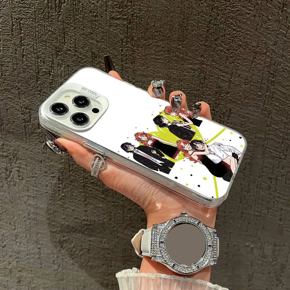 حافظة هاتف T-Tgswiiinyaa K-KiniOto M-MitsuAya Mitsuki Aya لهاتف iPhone 16,15,14,13,12,11,Mini,Pro,E,XS,SE4,MAX White Candy Matte