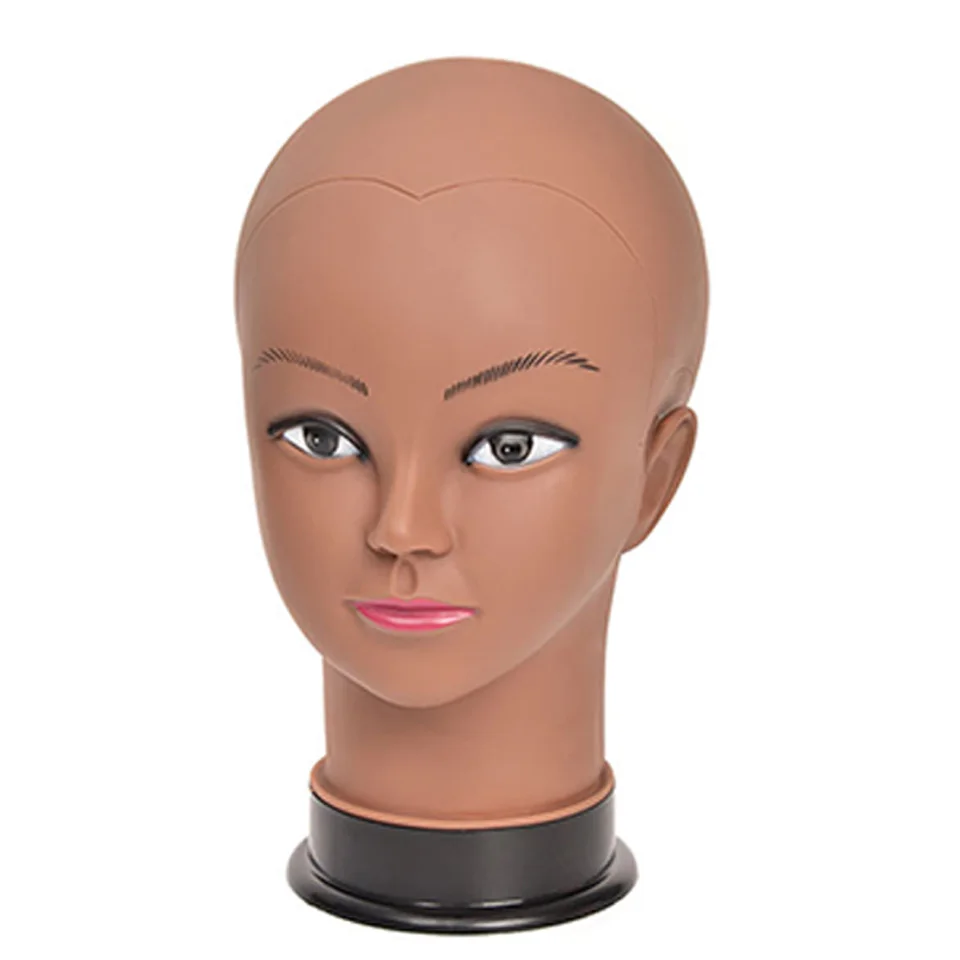

Black Bald Mannequin Head for Hair Styling, Display&Makeup Practice Making Wig Hat Glasses Mask Cosmetology Manikin Head