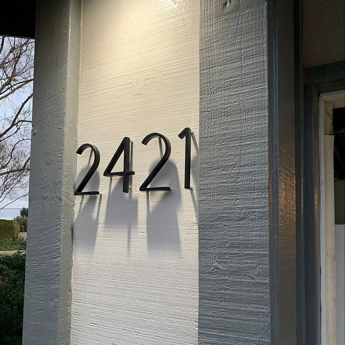 1pc Black Floating House Number, Zinc Alloy, Metal Address Plate, Outdoor Door Number #0-9 view 4