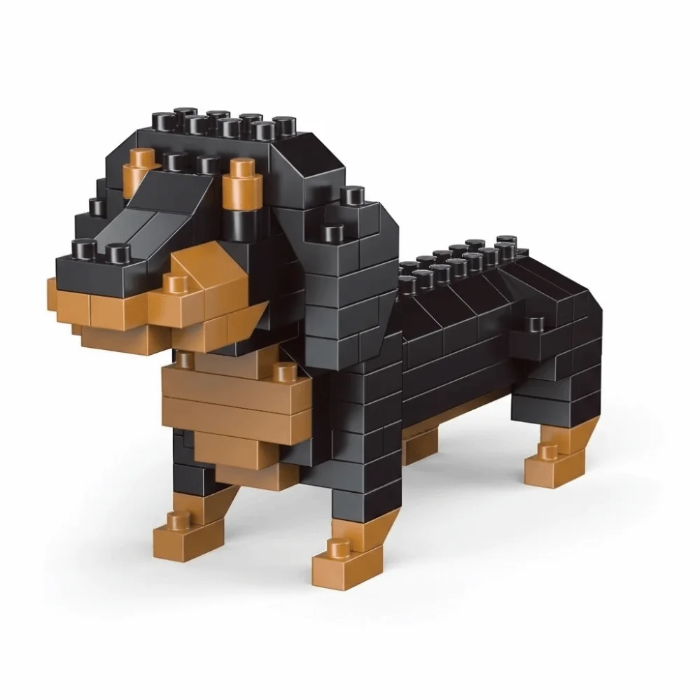 Animal Series Dachshund Building Blocks Mini Size Detailed Design Cat Building Blocks Lifelike Appearance