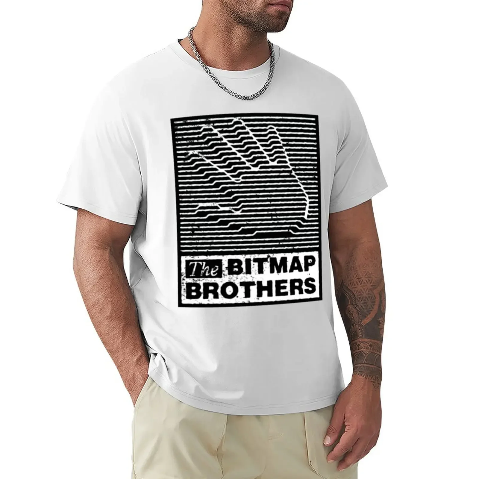 The Bitmap Brothers T-shirt sweat anime Blouse plain t shirts men Summer fashion New Arrival Cotton Short Sleeve style tops 2024