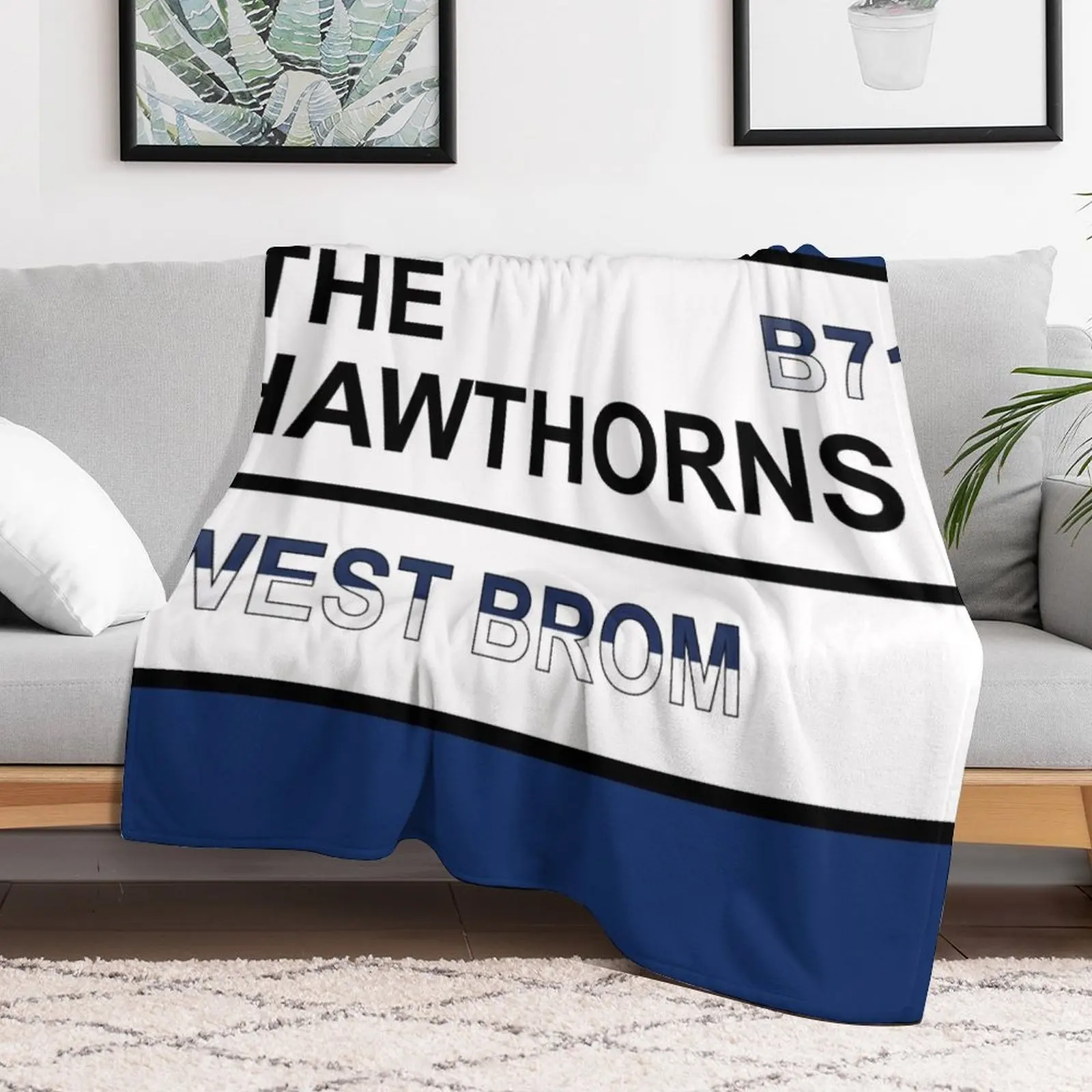 The Hawthorns Football Sign Throw Blanket Luxury Brand Flannels Summer Blankets