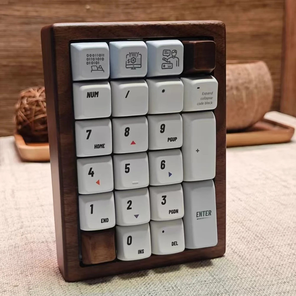 

Mirobear MR22 Numeric Keyboard Kit 2.4g Wireless Tri-Mode Wooden Shell Custom Hot-swap RGB Mechanical Keyboard Accessories Gifts