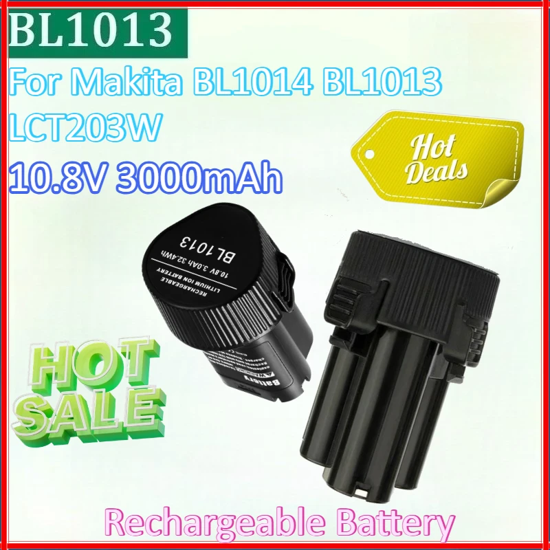 

New BL1013 10.8V/12V 3000mAh for Makita BL1014 BL1013 LCT203W BL1013 BL1014 194550-6 194551-4 Rechargeable Li-ion Battery