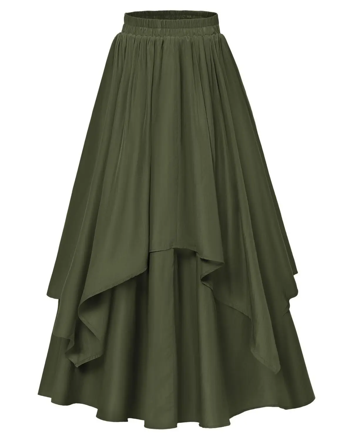 

Women'S Retro Gothic Victorian Style Skirt High Waisted Pleated Long Skirt Summer Solid Slim Fit Floor Length Skirts Vintage