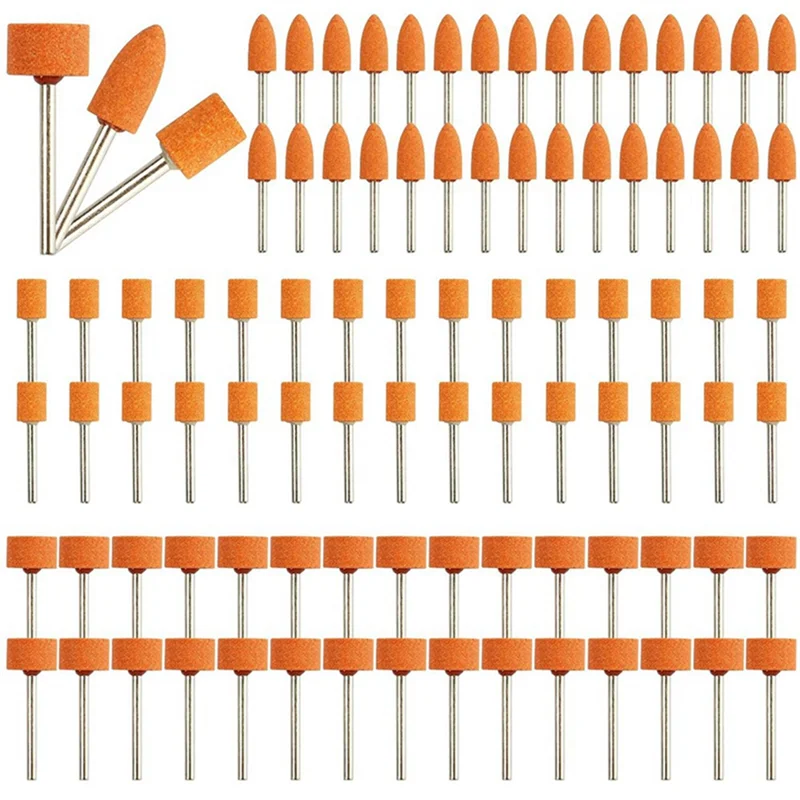 

COFA-90Pcs Sanding Bits For Rotary Tool, Strong Grinding Stones Bits With 1/8In Shank, Aluminum Oxide Sanding Parts