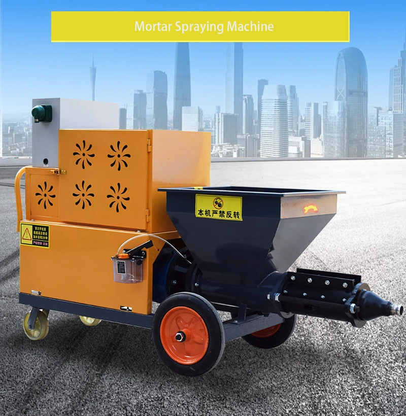 Mortar Spraying Machine Concrete Pump Shotcrete Gun Diesel 12HP 100L Hopper High-Efficiency for Underground Construction