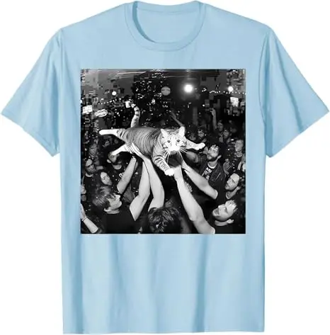 مضحك روك تظهر القط ميمي لطيف العانس هريرة الحشد تصفح تي شيرت الفكاهة كيتي ستار Y2k الشارع الشهير الملابس الراب الهيب هوب قائلا المحملة