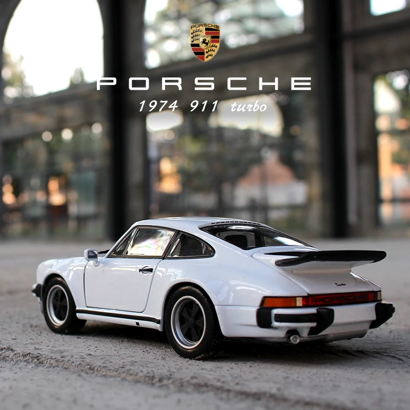 WELLY 1:24 1974 Porsche 911 Turbo 3.0 Alloy Sports Car Model Diecast Metal Toy Vehicle Simulation Collection Kids Ornament Gifts