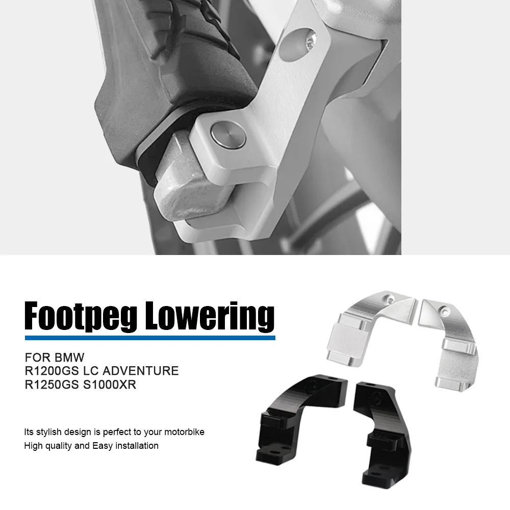 

Motorcycle Passenger Footpeg Lowering Kit For BMW R1200GS LC Adventure ADV Foot peg 2021 2020 R1250GS LC Adventure ADV S1000XR