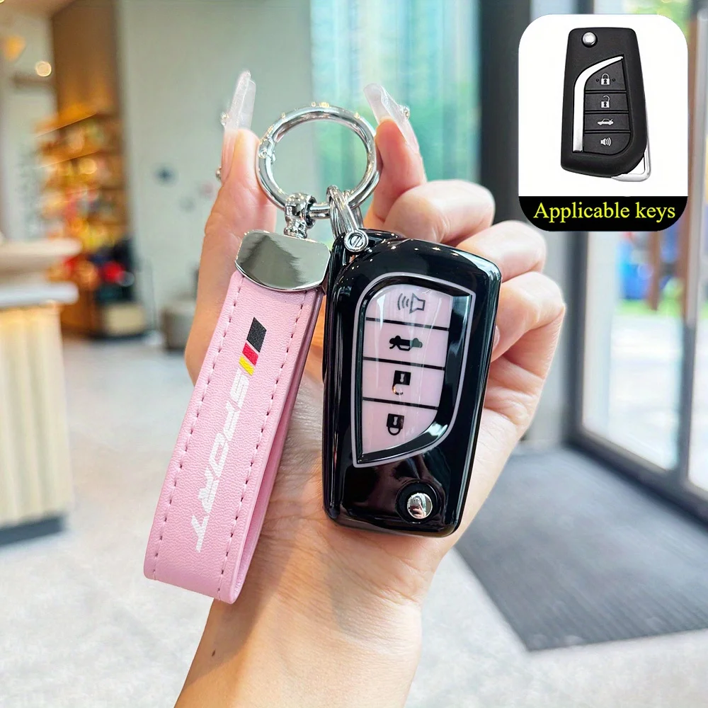 TPU Auto Klappschlüsseletui Abdeckung Passend für Toyota Corolla Fortuner Tundra RAV4 Keyless Auto Zubehör