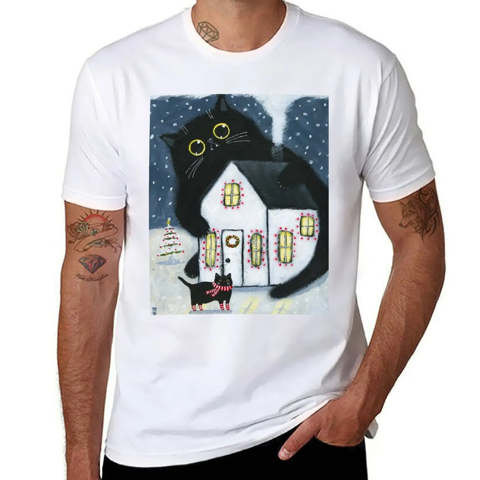 

The Yule Cat T-Shirt man t shirts high quality luxury brand man t shirts for men casual T-Shirt
