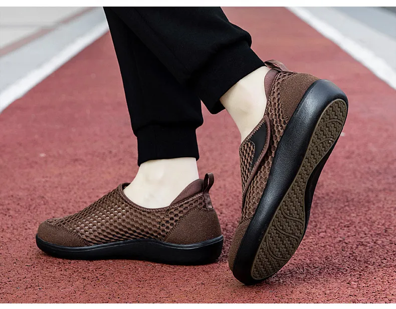 Neue Modische Herren-Sneaker Atmungsaktive Paar-Schuhe mit Breiter Zehenbox Barfußschuhe Bequeme Diabetiker-Schuhe Mesh Herren Freizeitschuhe zum Gehen – Detail 16