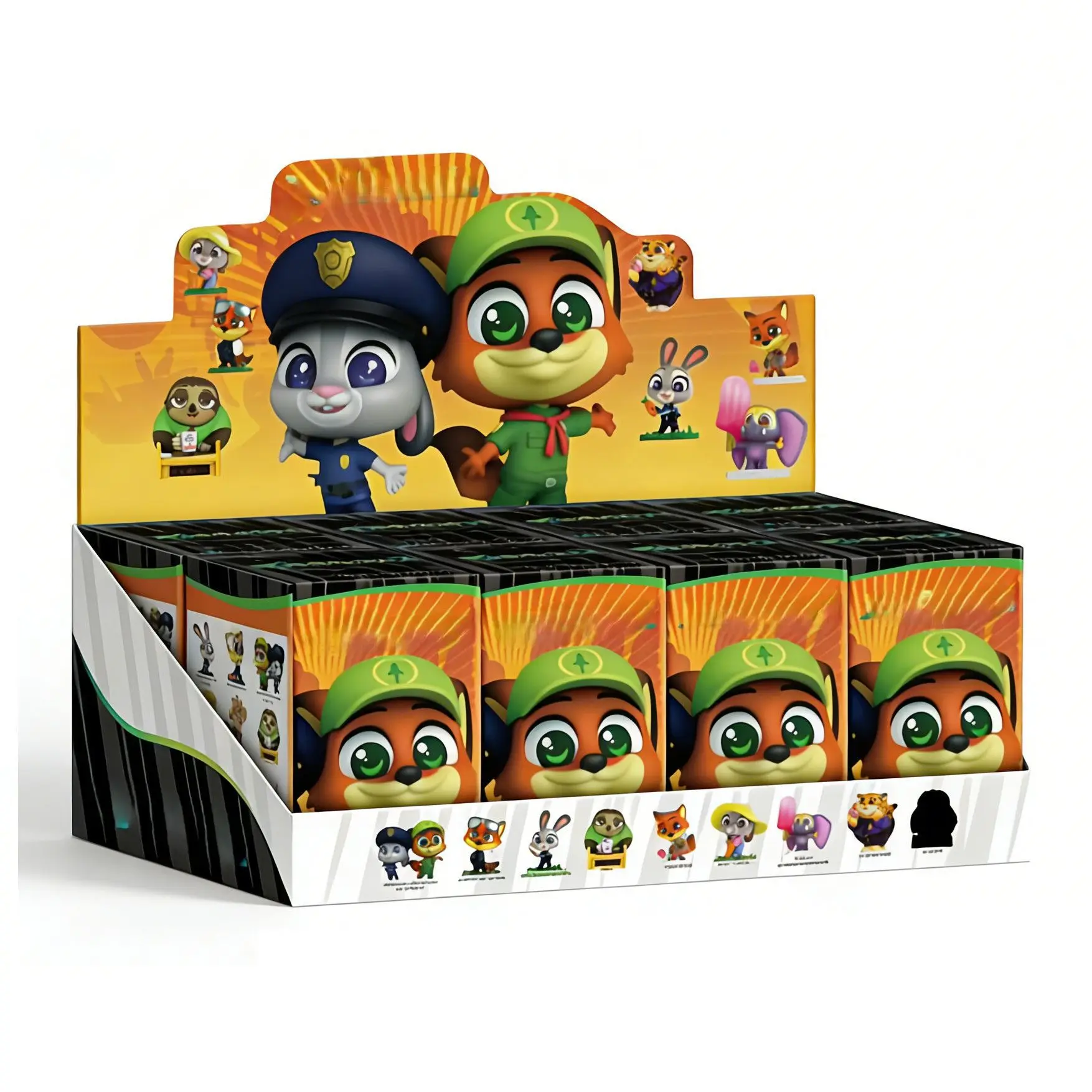 Disney Zootopia Crazy Animal Metropolitan City Blind Box Nick Judy Characters Figurine Toy Dolls Model Ornaments Surprise Gift