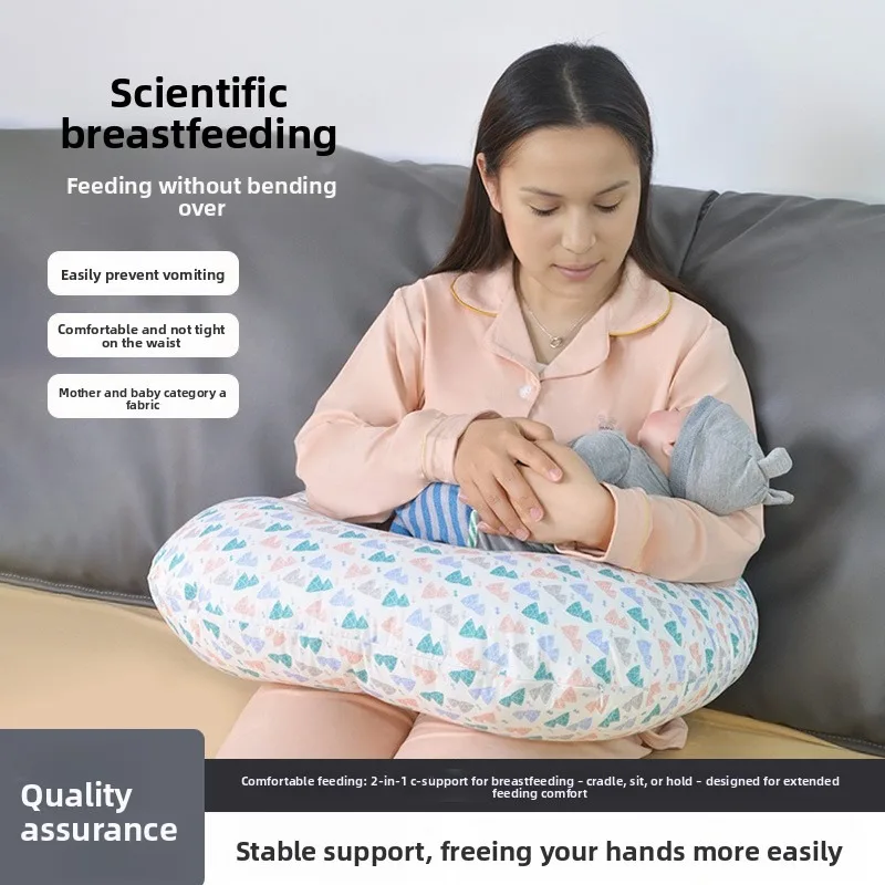 Rundes Stillkissen für schwangere Frauen – multifunktionales Babyfütterungskissen, Anti-Spuck-Umstands-Essential, ergonomische Unterstützung