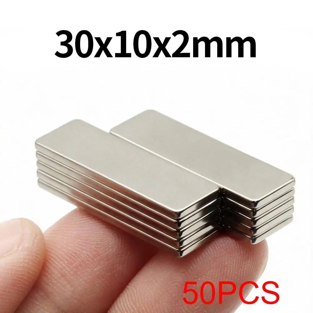 30x10x2mm Superstarker Neodym-Magnet N35 NdfeB Permanentmagnet imanes Block Leistungsstarke Magnete Kühlschrank
