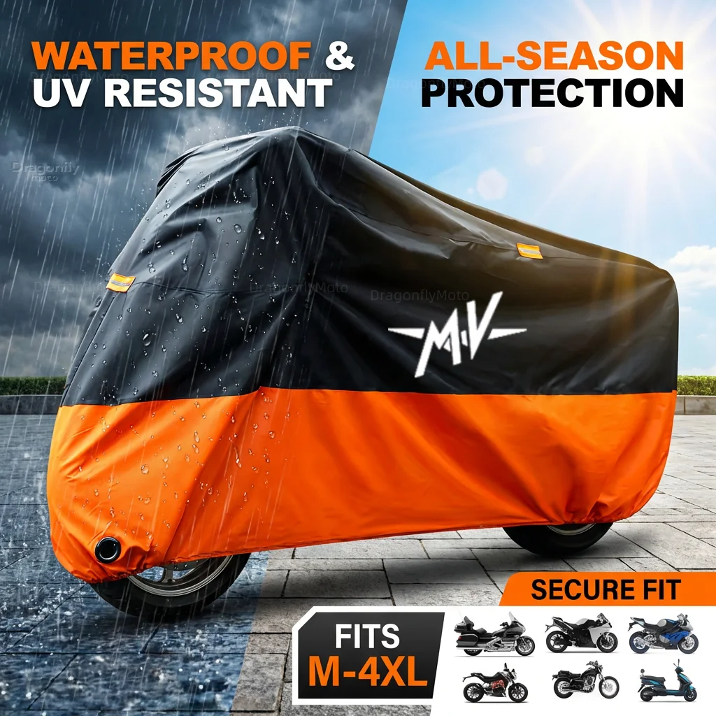 

For MV Agusta 675 800 Brutale 800 1000 Turismo Veloce RC Motorcycle Cover Thick 210D Waterproof Outdoor Uv Protective Dust Rain