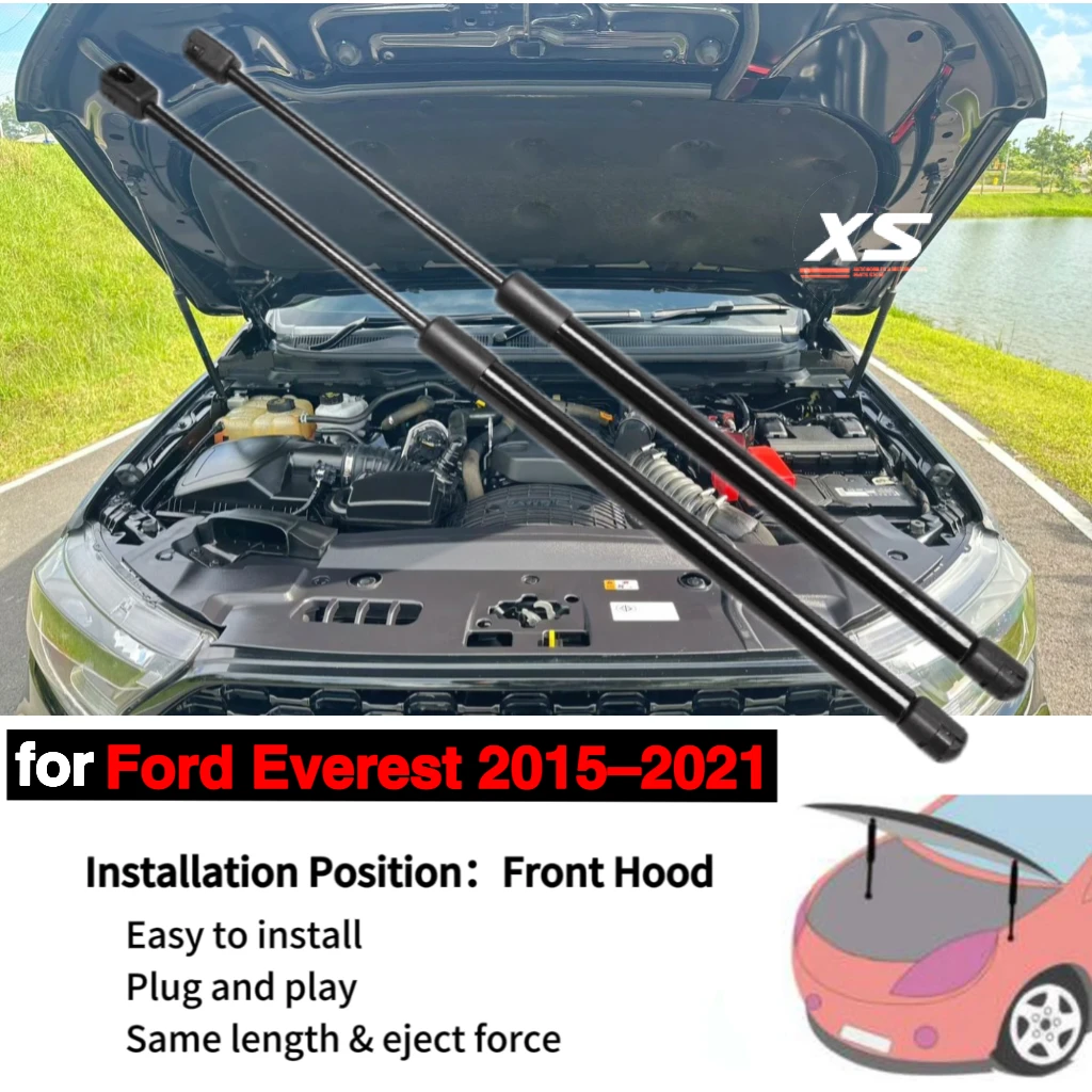 Hood Struts For Ford Everest U375 UA 2015-2021 Front Bonnet Lift Support Shock Gas Springs Hydraulic Dampers Piston Prop Rods