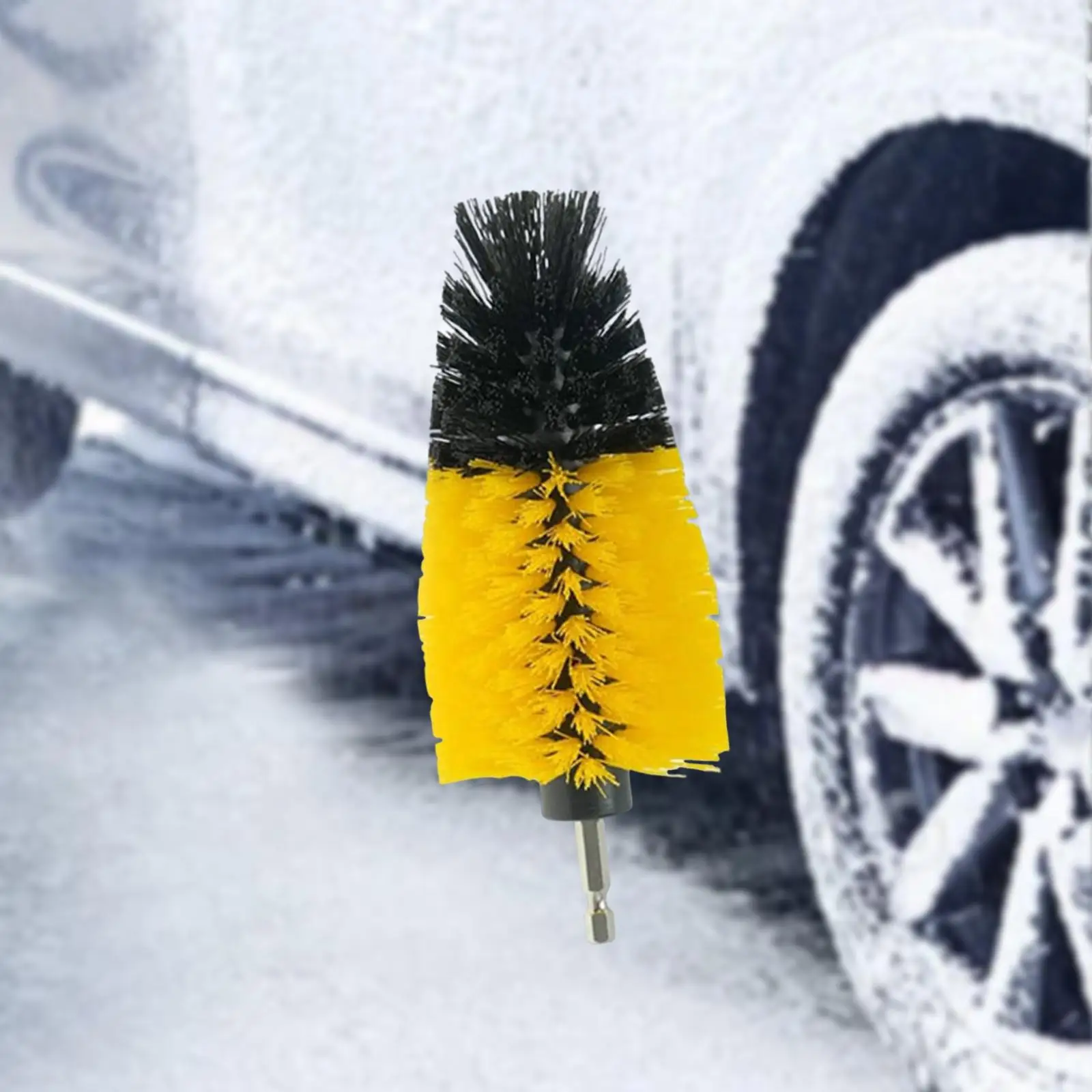 Escova de limpeza do carro para broca, troca rápida do eixo, escova da roda, limpador, lavagem, automotivo, curvado, cantos, roda, banheira